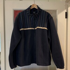 Prana Men's Dark Blue Zip-Up Sweater